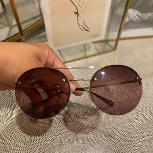 PRADA Light Purple Round Sunglasses